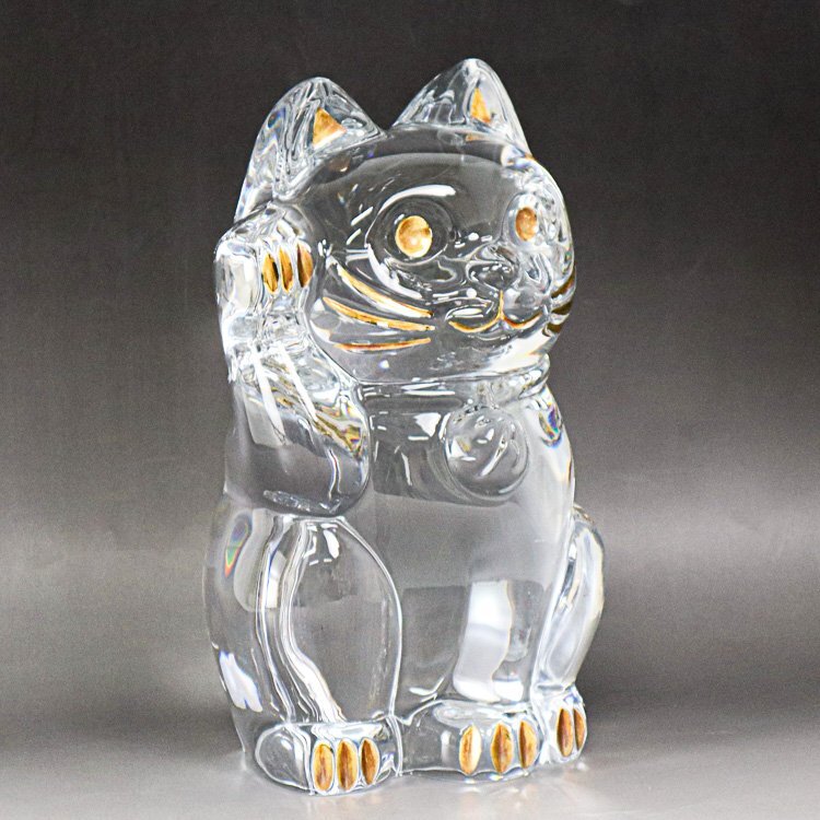 1円/きれいめ】バカラ Baccarat まねき猫 招き猫 高25㎝ L 縁起 1円/きれいめ】バカラ Baccarat まねき猫 招き猫 高25㎝ L 縁起