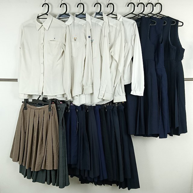 ブラウス スカート ジャンパースカート 1円 中古 制服 学生服 ブラウス スカート ジャンパースカート 1円 中古 制服 学生服