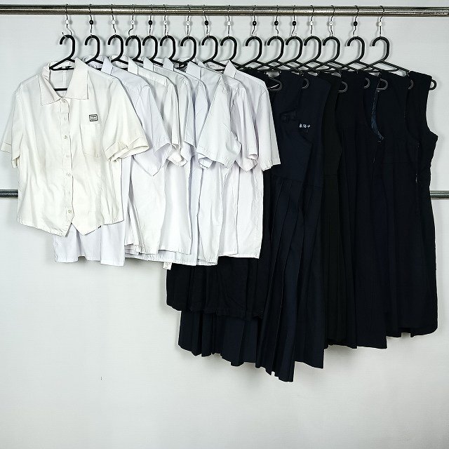 ブラウス ジャンパースカート 1円 中古 制服 学生服 兵庫網干 ブラウス ジャンパースカート 1円 中古 制服 学生服 兵庫網干