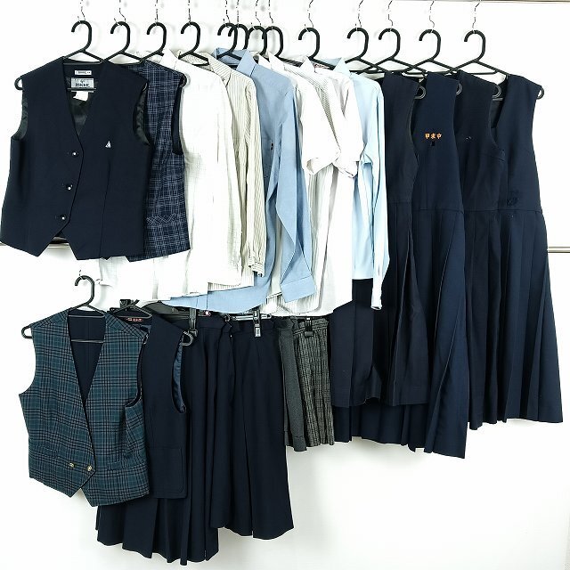 ベスト ブラウス スカート ジャンスカ 1円 中古 制服 伊野商業 ベスト ブラウス スカート ジャンスカ 1円 中古 制服 伊野商業