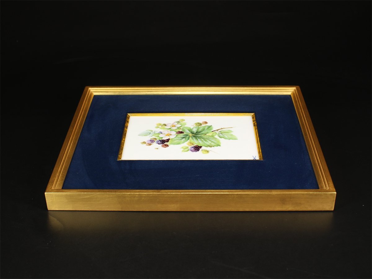 吉】CK508 MEISSEN 【マイセン】 陶板画 額装 額サイズ34×27.5 吉】CK508 MEISSEN 【マイセン】 陶板画 額装 額サイズ34×27.5