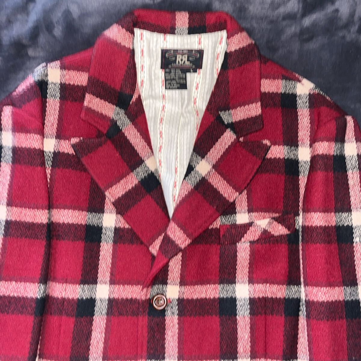 rrl ウールジャケット Lサイズ チェック柄 美品 三つ星 rrl ウールジャケット Lサイズ チェック柄 美品 三つ星