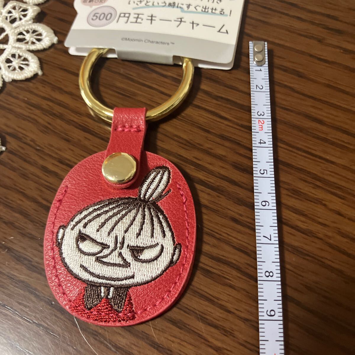 ムーミン　リトルミイ キーリング　　キーホルダー　　新品　送料140円　　500円玉キーチャーム　カラビナ付き