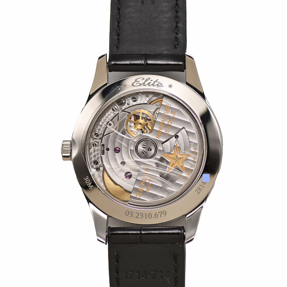 ゼニス ZENITH エリート ヘリテージ ウルトラシン オートマティック 03.2310.679/38.C714 自動巻 SS/レザー レディース 腕時計(jì) 未使用品