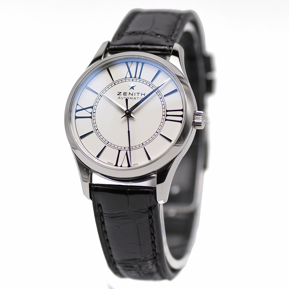 ゼニス ZENITH エリート ヘリテージ ウルトラシン オートマティック 03.2310.679/38.C714 自動巻 SS/レザー レディース 腕時計(jì) 未使用品