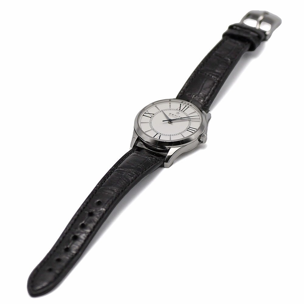 ゼニス ZENITH エリート ヘリテージ ウルトラシン オートマティック 03.2310.679/38.C714 自動巻 SS/レザー レディース 腕時計(jì) 未使用品
