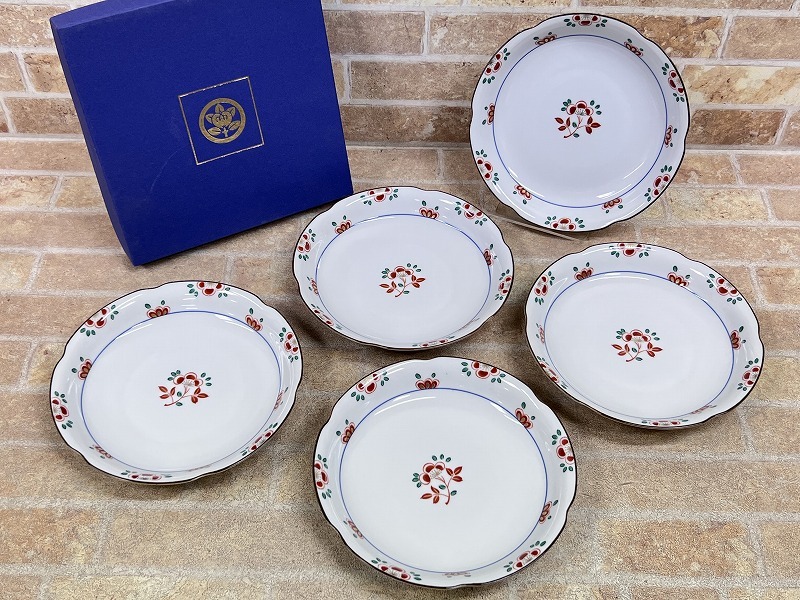 保管品! たち吉/橘吉 花容 中皿/プレート 5点セット 【4184y2 保管品! たち吉/橘吉 花容 中皿/プレート 5点セット 【4184y2