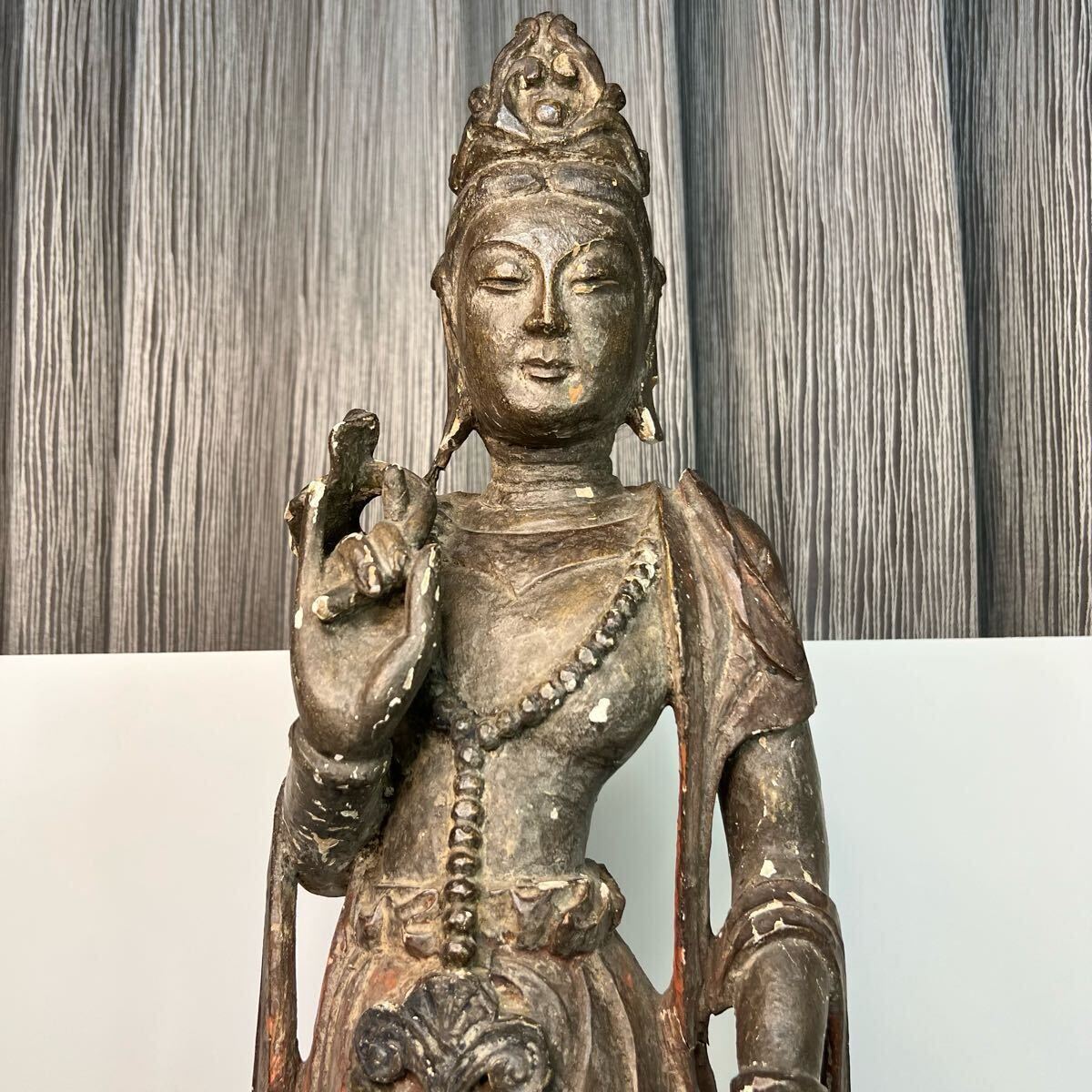 中国古美術 時代物 木彫 仏像 仏教美術 唐物 彫刻 観音像 置物 中国古美術 時代物 木彫 仏像 仏教美術 唐物 彫刻 観音像 置物