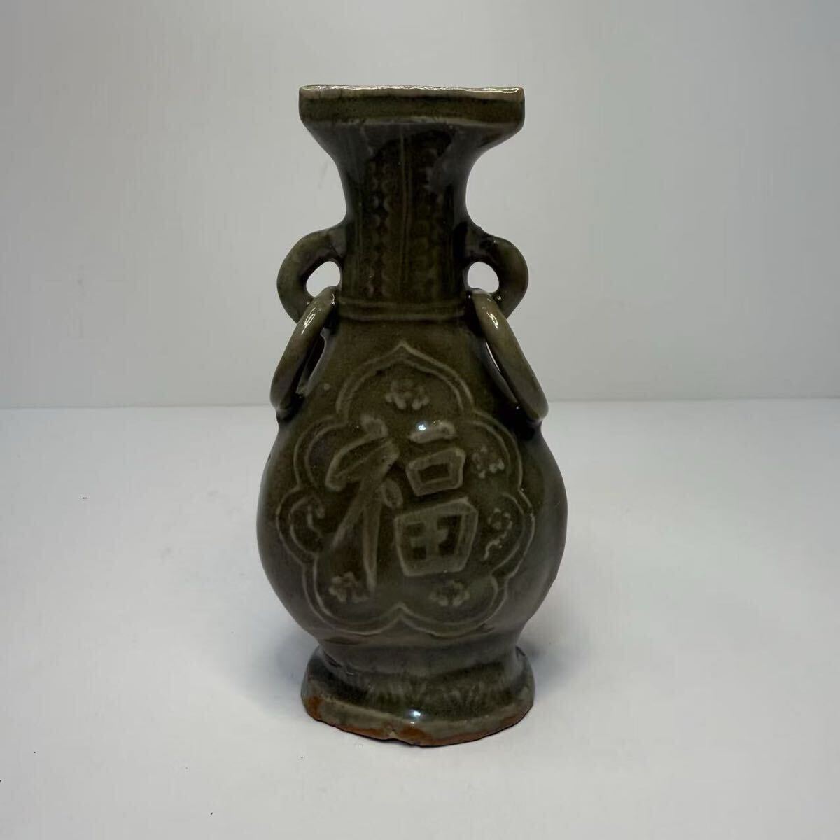 RR-中国古美術 時代物 青磁 花瓶 花器 花入 壺 茶道具 唐物 RR-中国古美術 時代物 青磁 花瓶 花器 花入 壺 茶道具 唐物