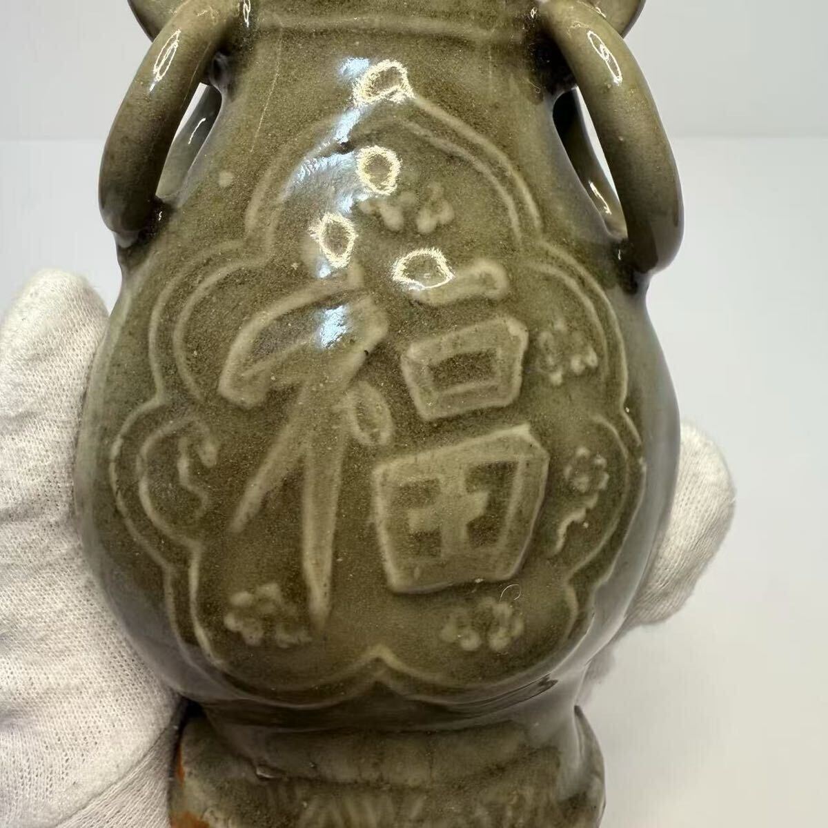 RR-中国古美術 時代物 青磁 花瓶 花器 花入 壺 茶道具 唐物 RR-中国古美術 時代物 青磁 花瓶 花器 花入 壺 茶道具 唐物