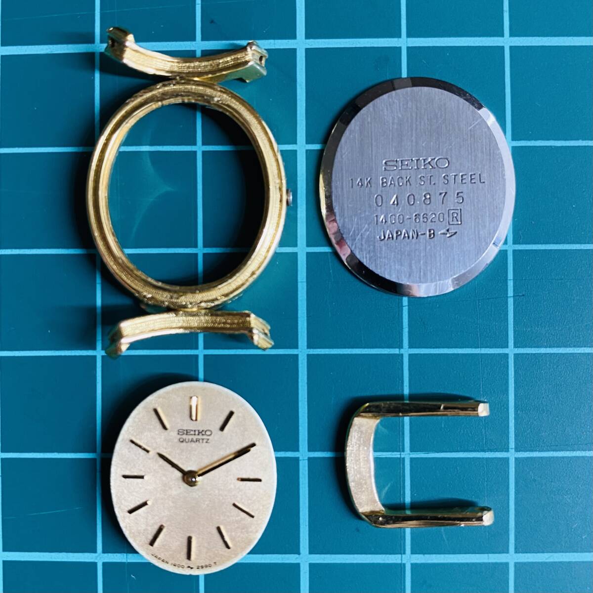 1円~ SEIKO セイコー 1400-6620 14K BACK ST.STEEL ゴールド QZ 1円~ SEIKO セイコー 1400-6620 14K BACK ST.STEEL ゴールド QZ