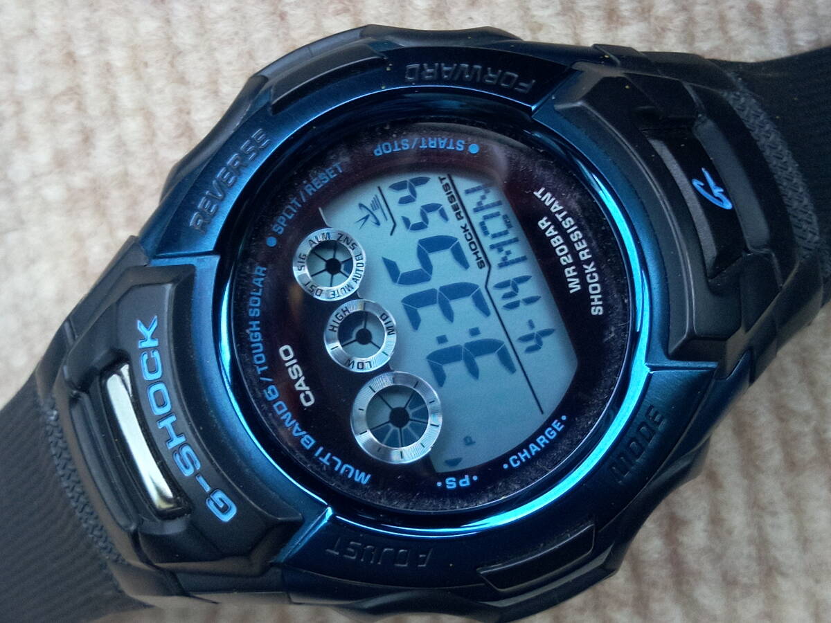  прекрасный товар CASIO GSHOCK радиоволны солнечный цифровой GW-M500F-2JR голубой металлик fire - упаковка 