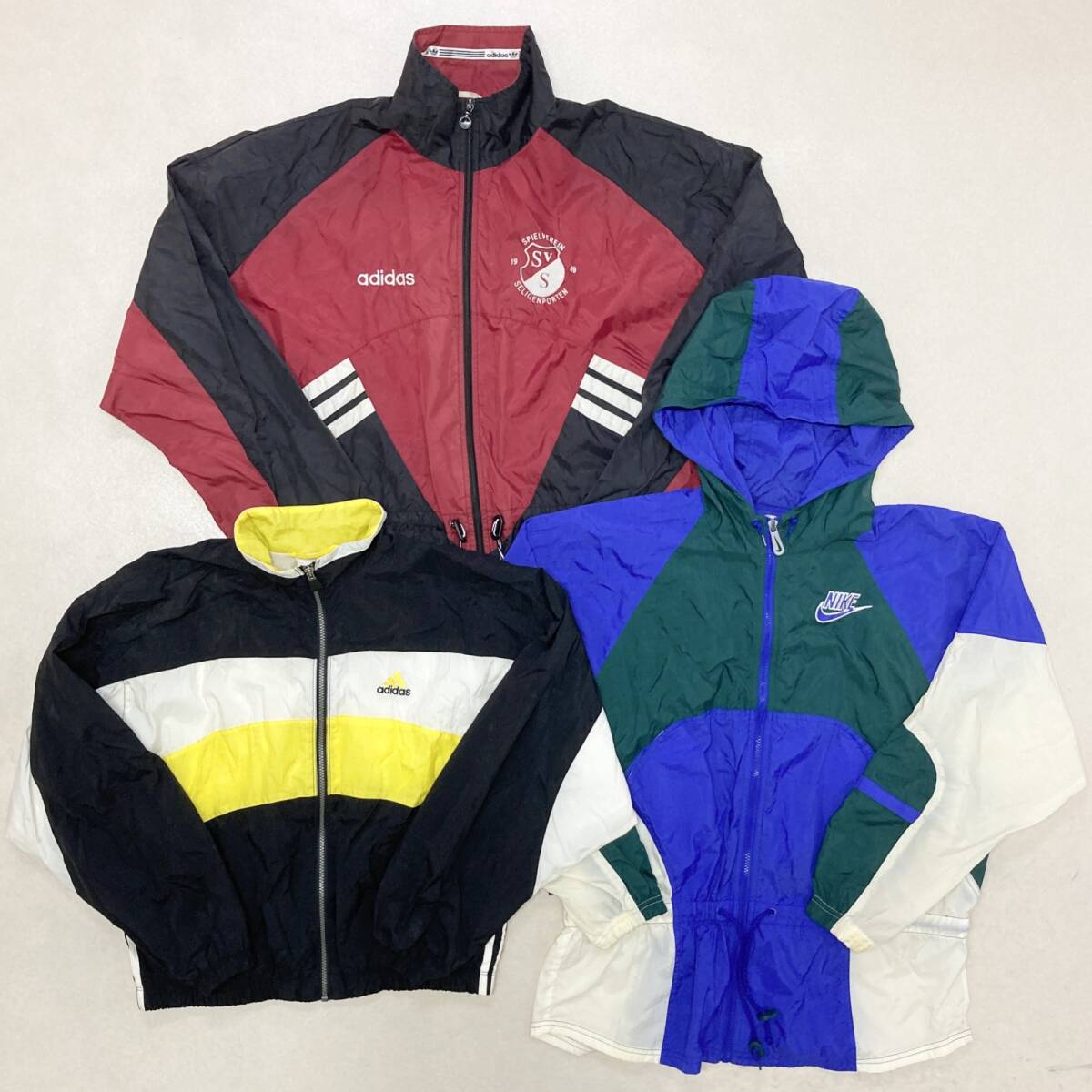 ○ 90s adidas NIKE アディダス ナイキ 3点 ナイロンジャケット ○ 90s adidas NIKE アディダス ナイキ 3点 ナイロンジャケット
