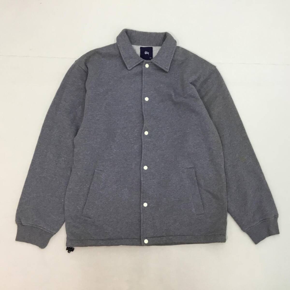 □STUSSY ステューシー スウェット コーチジャケット グレー XL □STUSSY ステューシー スウェット コーチジャケット グレー XL