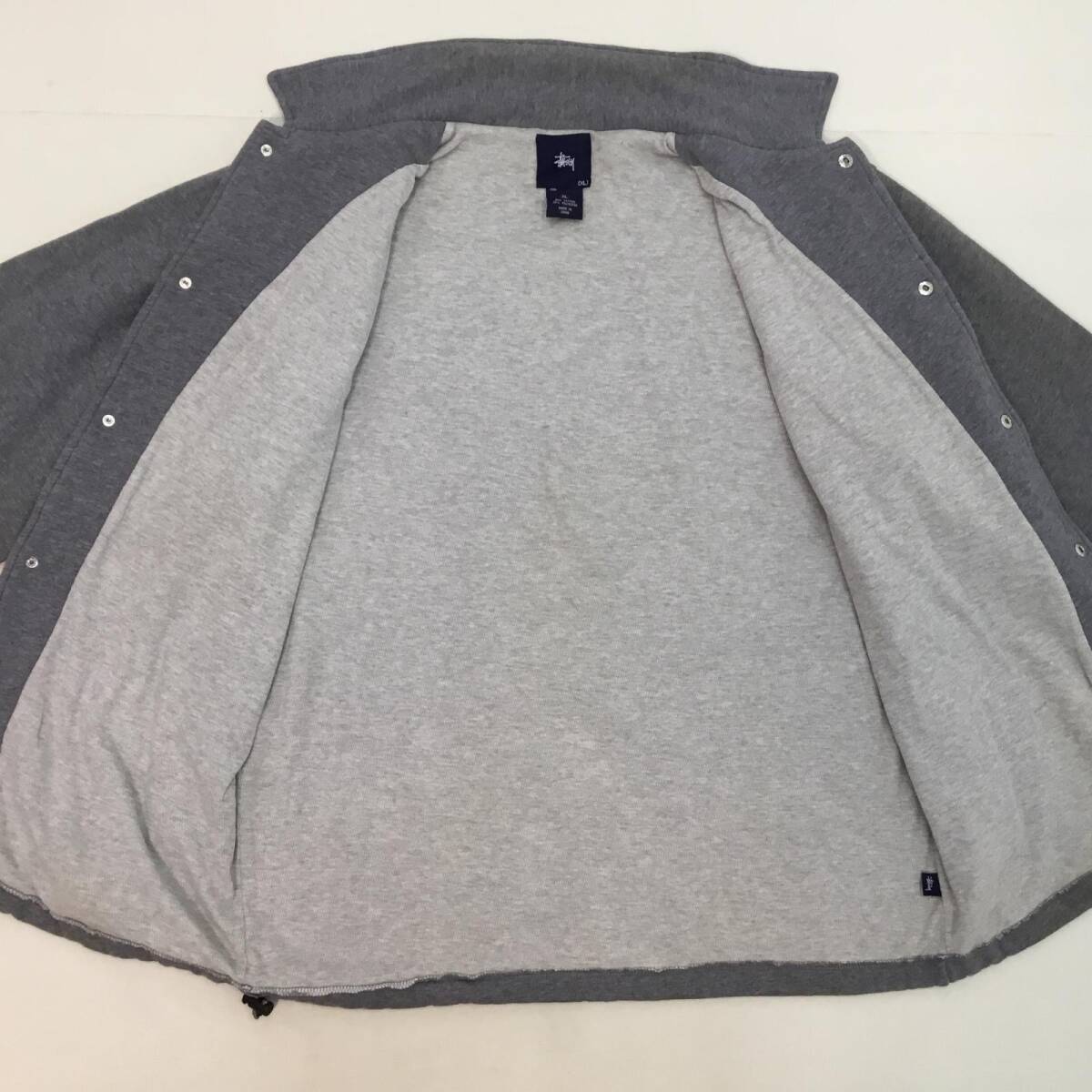 □STUSSY ステューシー スウェット コーチジャケット グレー XL □STUSSY ステューシー スウェット コーチジャケット グレー XL