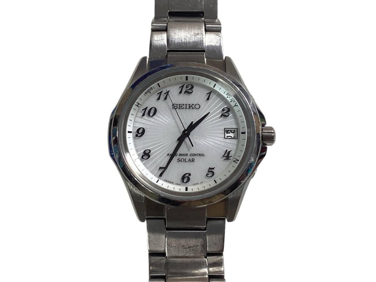 ☆ 希少 SEIKO 腕時計 7B24-0BN0 電波ソーラ グレー リスト ☆ 希少 SEIKO 腕時計 7B24-0BN0 電波ソーラ グレー リスト