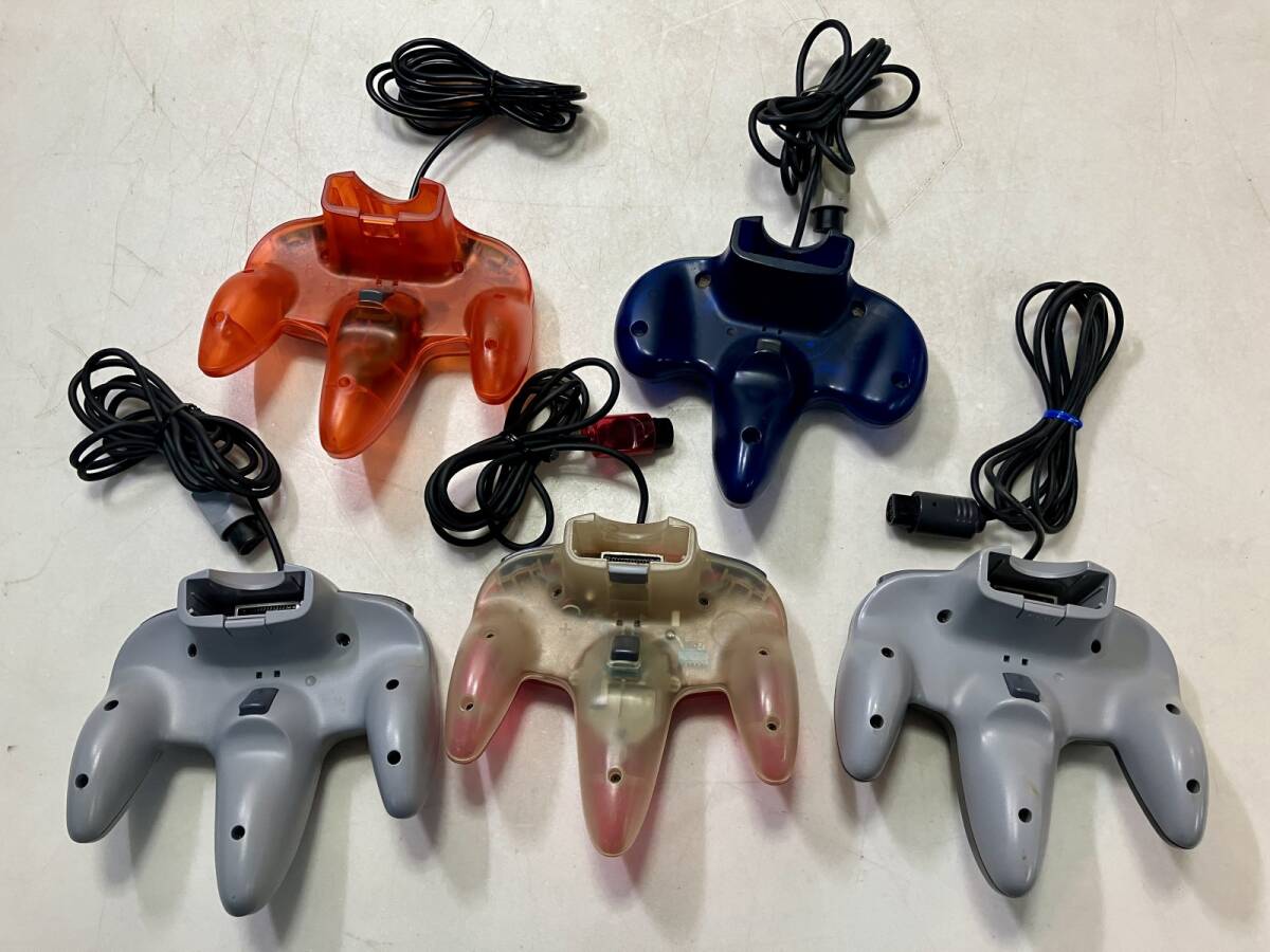 アテッサ新作モデル ☆ 任天堂 ニンテンドー64 コントローラー 4個まとめ クリア 本体、アクセサリー