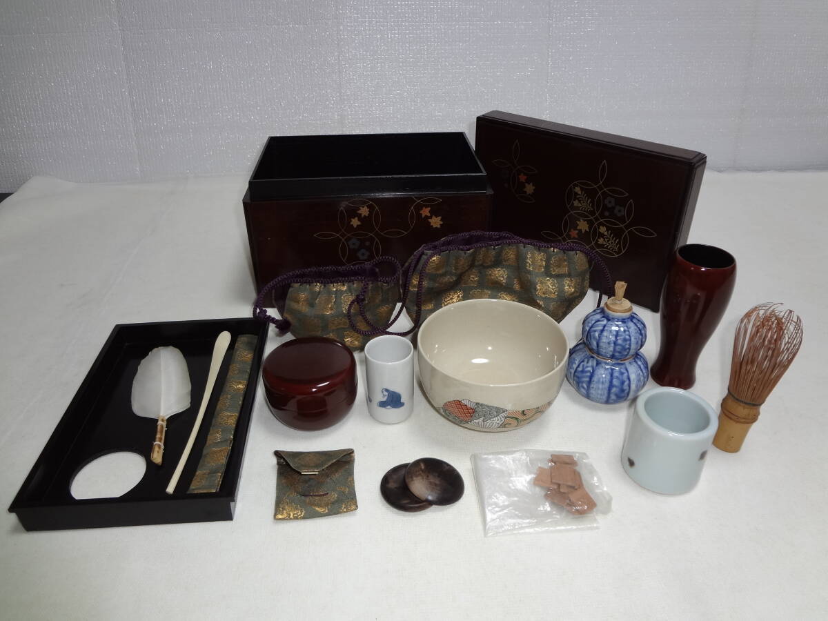 ☆ 茶道具 茶箱 セット 抹茶碗 茶筅 棗 茶杓 振出 茶巾筒 茶筅筒 ☆ 茶道具 茶箱 セット 抹茶碗 茶筅 棗 茶杓 振出 茶巾筒 茶筅筒