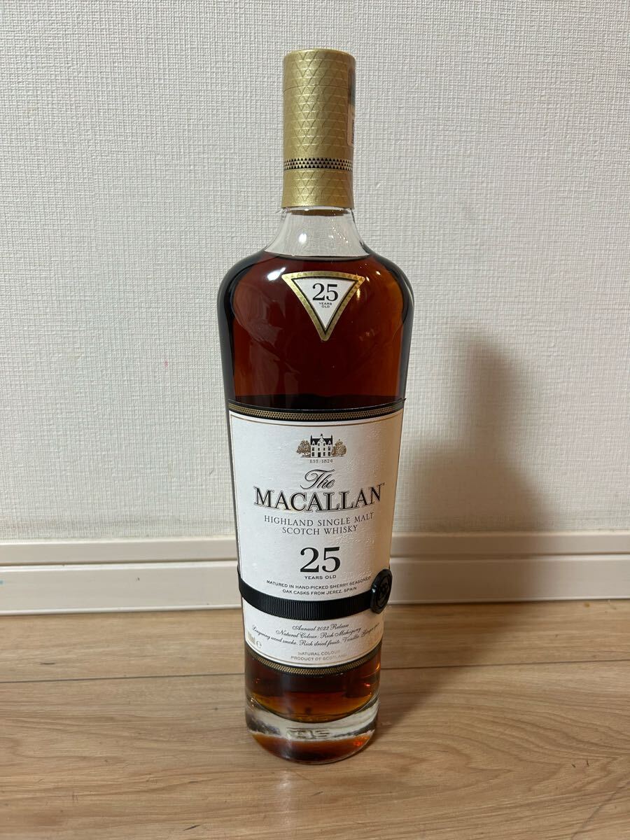 1円~ザ・マッカラン 25年 43度 700mL 箱なし 2022ウイスキー 1円~ザ・マッカラン 25年 43度 700mL 箱なし 2022ウイスキー