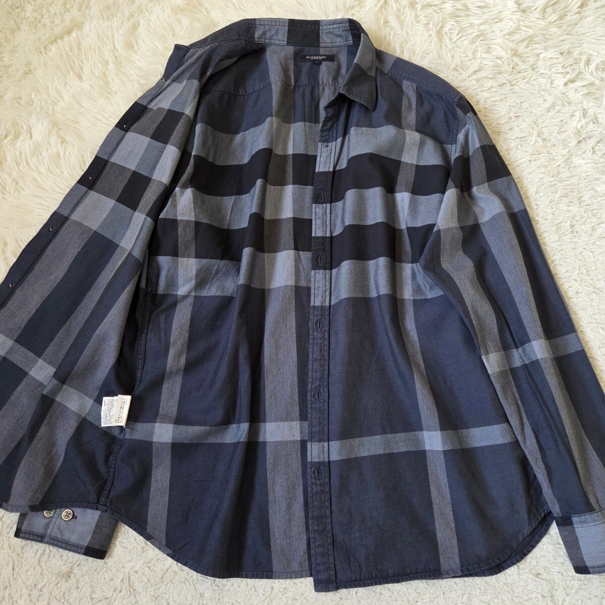 美品 バーバリー ロンドン【メガチェック 希少サイズ L 総柄 美品 バーバリー ロンドン【メガチェック 希少サイズ L 総柄