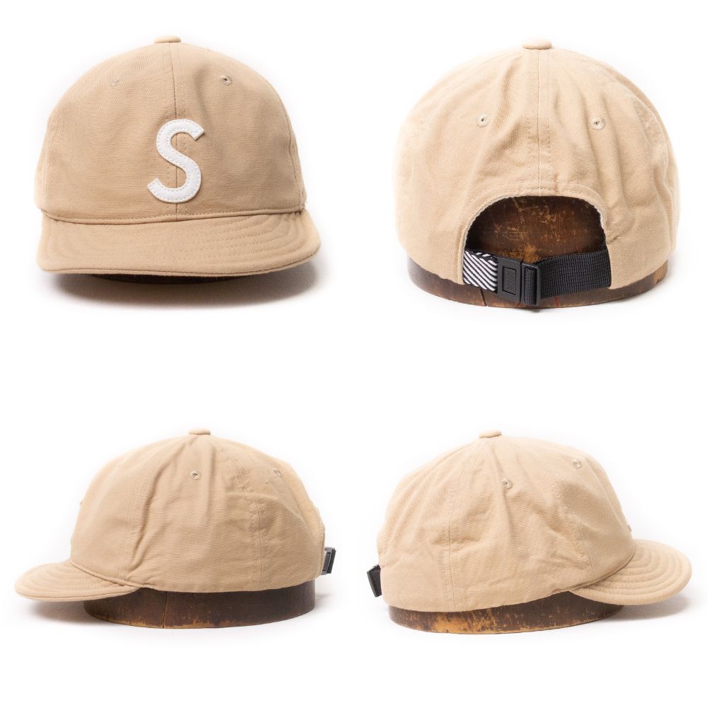 新品 Basiquenti ロゴ アンパイアキャップ フリーサイズ ベージュ_画像2