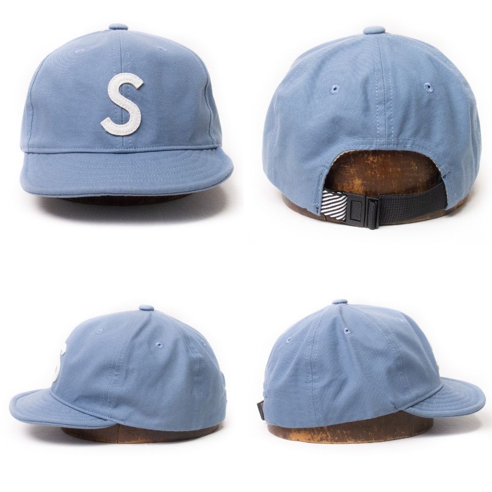 新品 Basiquenti ロゴ アンパイアキャップ フリーサイズ ブルー_画像2