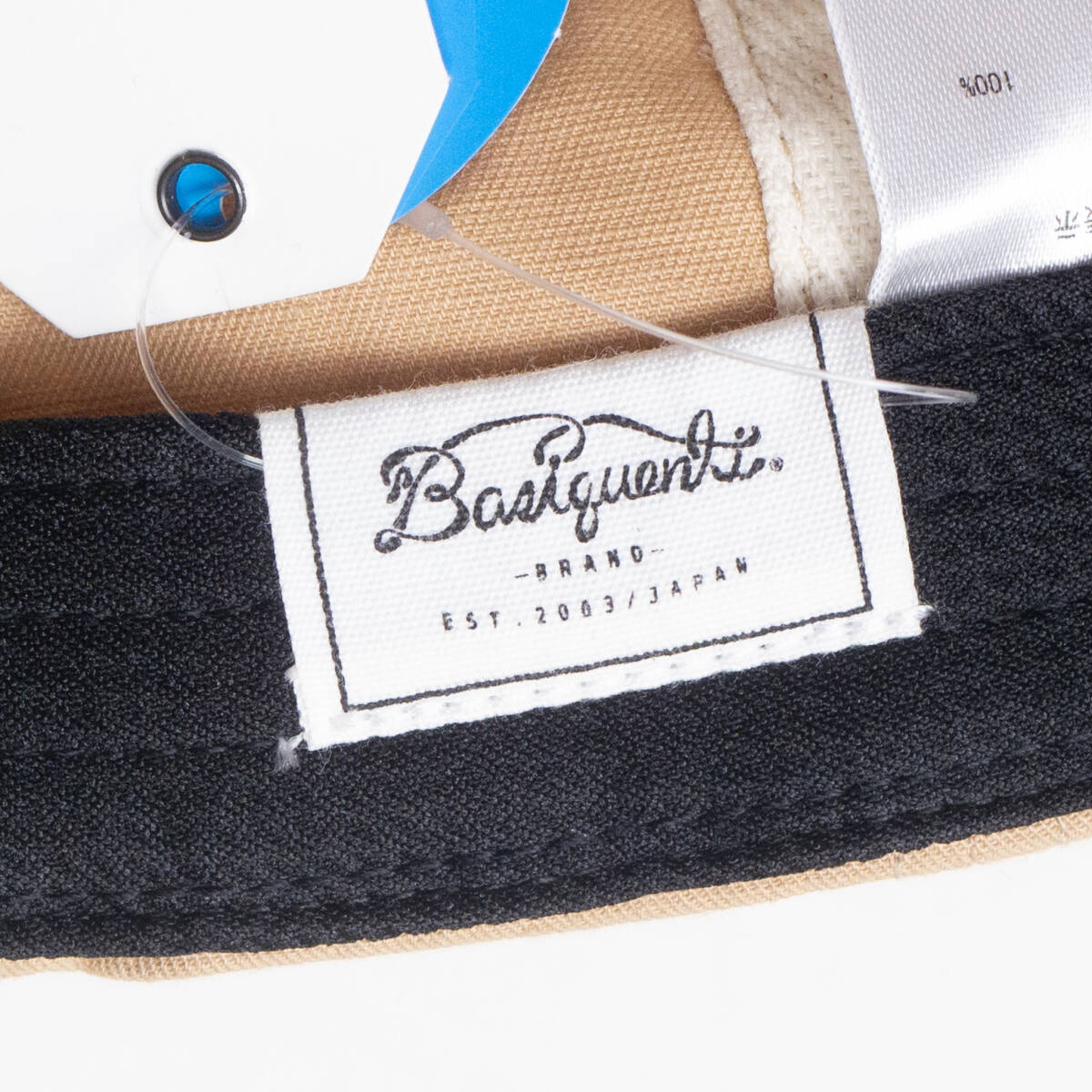新品 Basiquenti ロゴ アンパイアキャップ フリーサイズ ベージュ_画像7