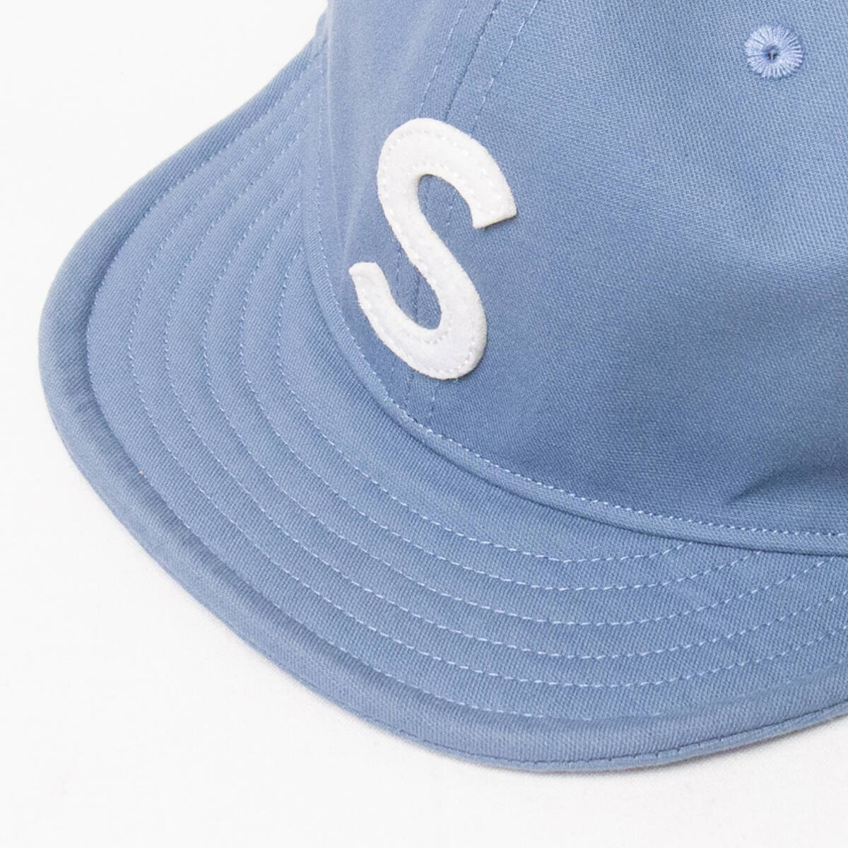 新品 Basiquenti ロゴ アンパイアキャップ フリーサイズ ブルー_画像5