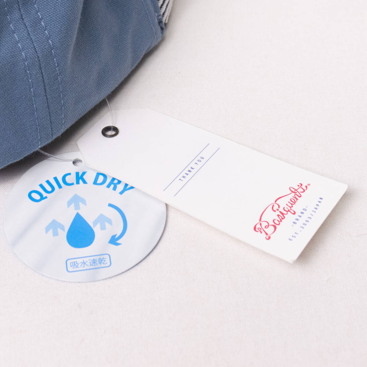 新品 Basiquenti ロゴ アンパイアキャップ フリーサイズ ブルー_画像8