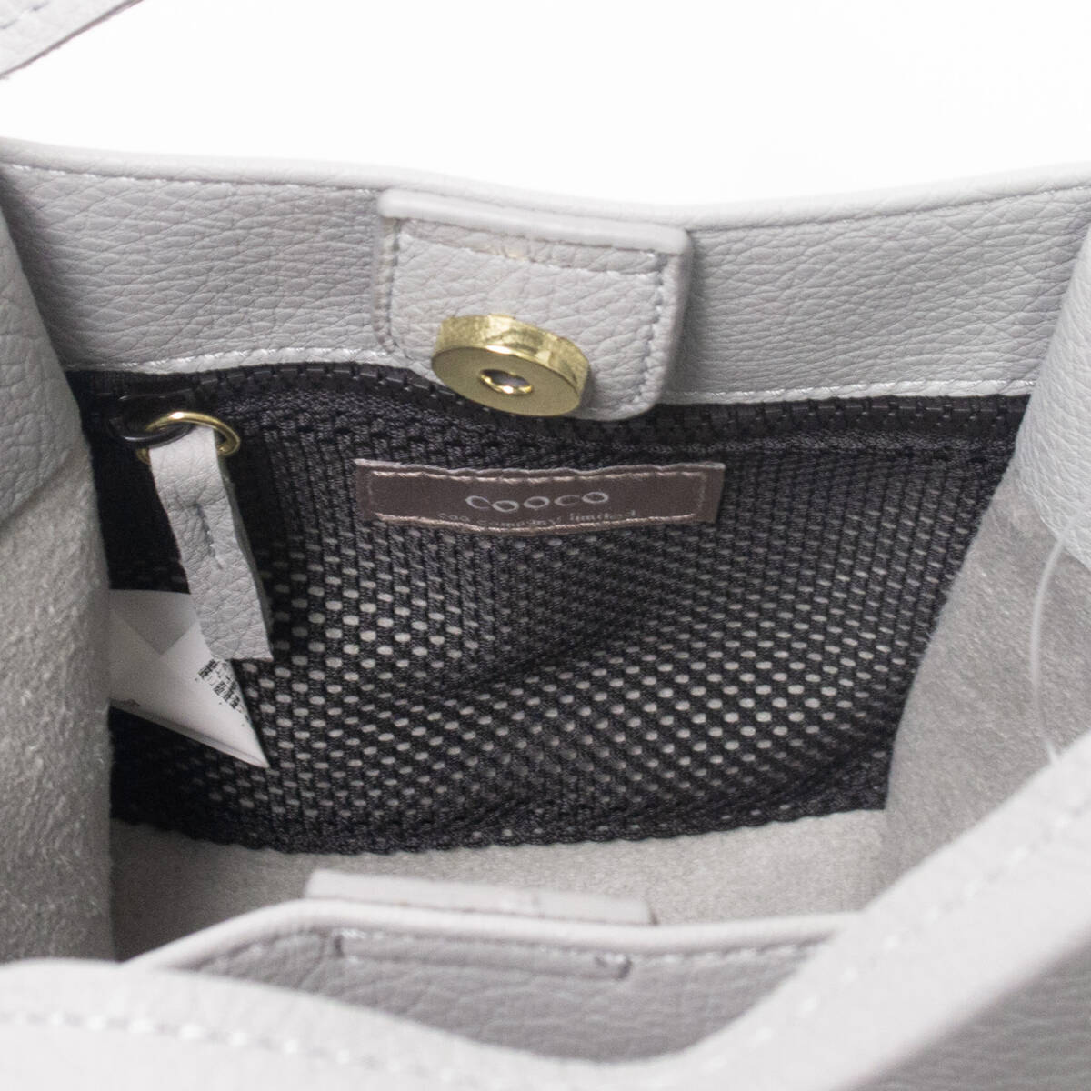 新品 COOCO シュリンクフェイクレザー 2WAY ハンドバッグ グレー 新品 COOCO シュリンクフェイクレザー 2WAY ハンドバッグ グレー