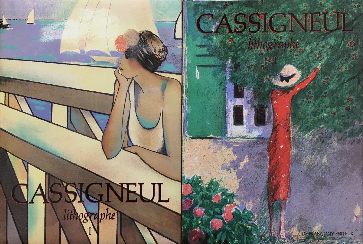 オリジナルリトグラフ4葉・直筆サイン入 洋書『CASSIGNEUL