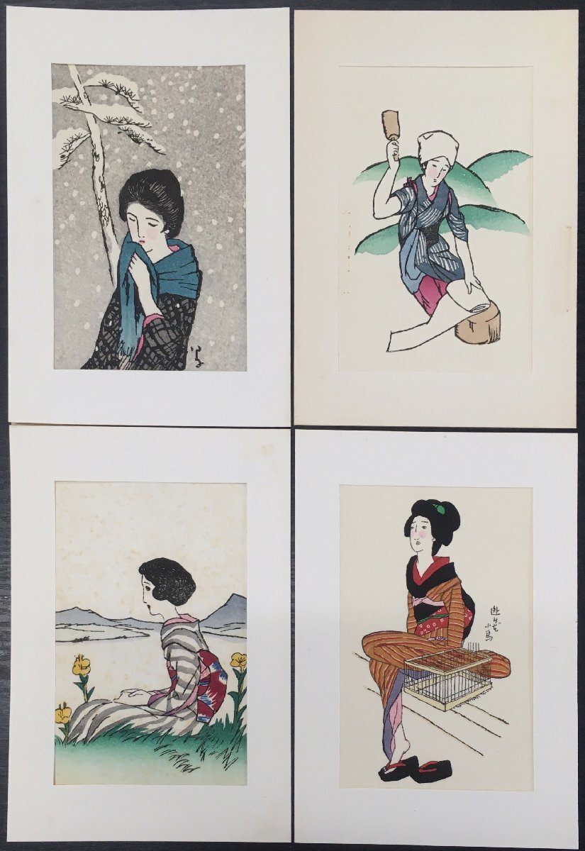 竹久夢二 夢二絵葉書集 全24図揃』 加藤版画研究所 昭和39年(木