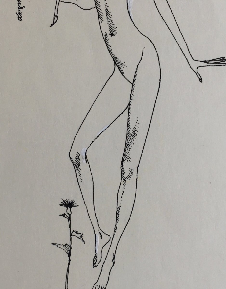 真作保証『宇野亜喜良 直筆原画 画稿 Marchen 狼』直筆サイン入 真作保証『宇野亜喜良 直筆原画 画稿 Marchen 狼』直筆サイン入