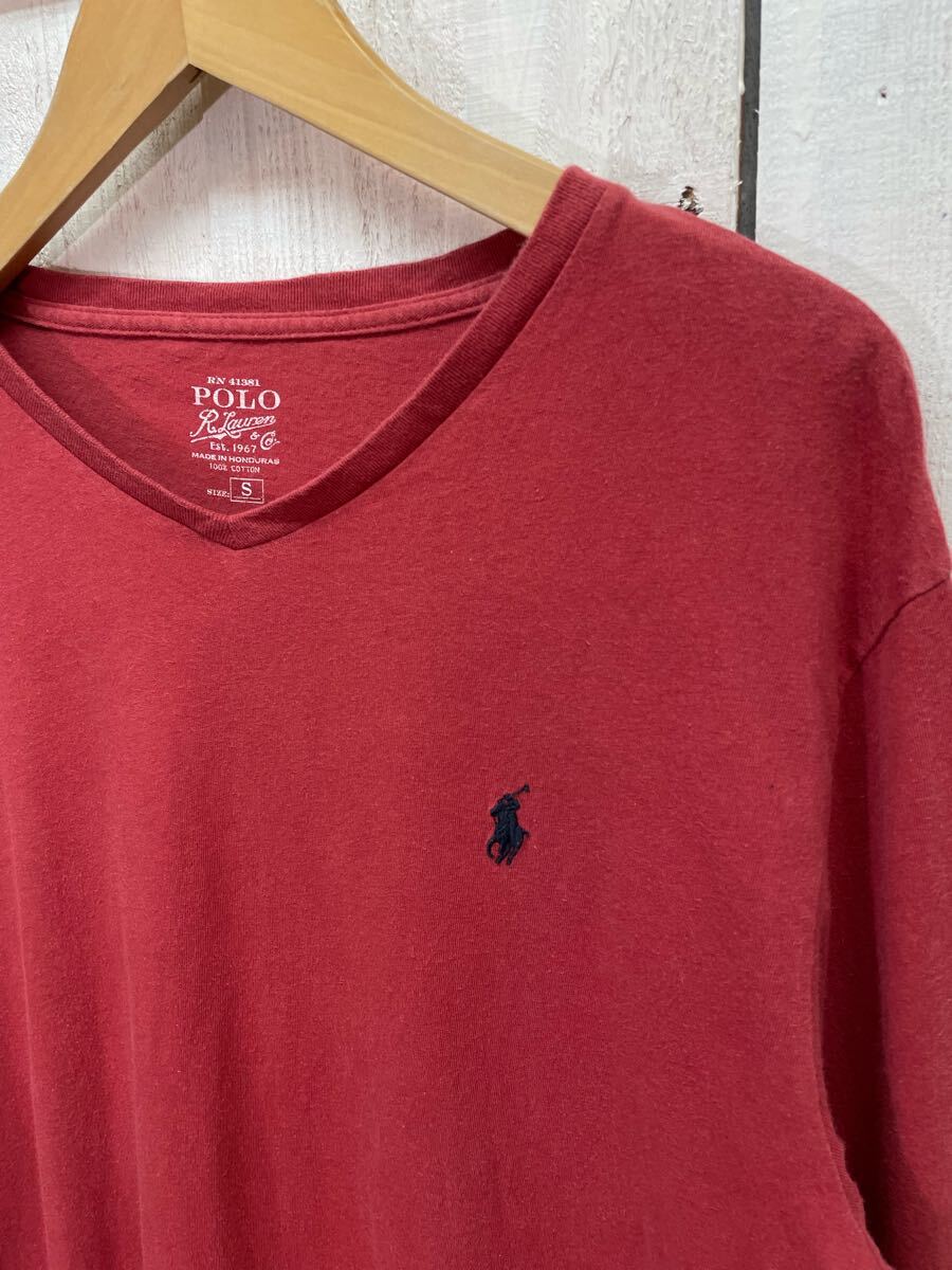 POLO RalphLauren ラルフローレン　コットン長袖Tシャツ　ロンT メンズS 良品_画像2