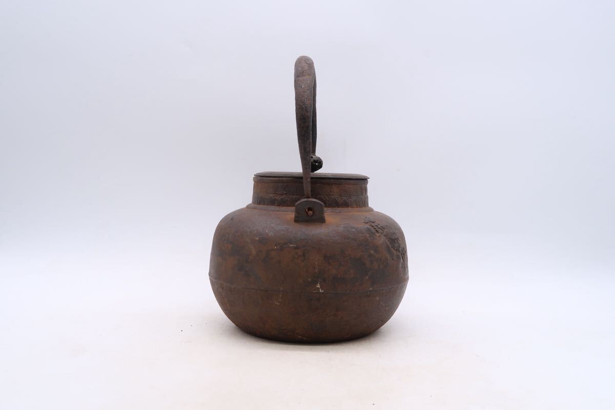 鉄瓶 釜師造 煎茶道具 茶道具 金属工芸 急須 時代物 湯沸 銅蓋 鉄瓶 釜師造 煎茶道具 茶道具 金属工芸 急須 時代物 湯沸 銅蓋