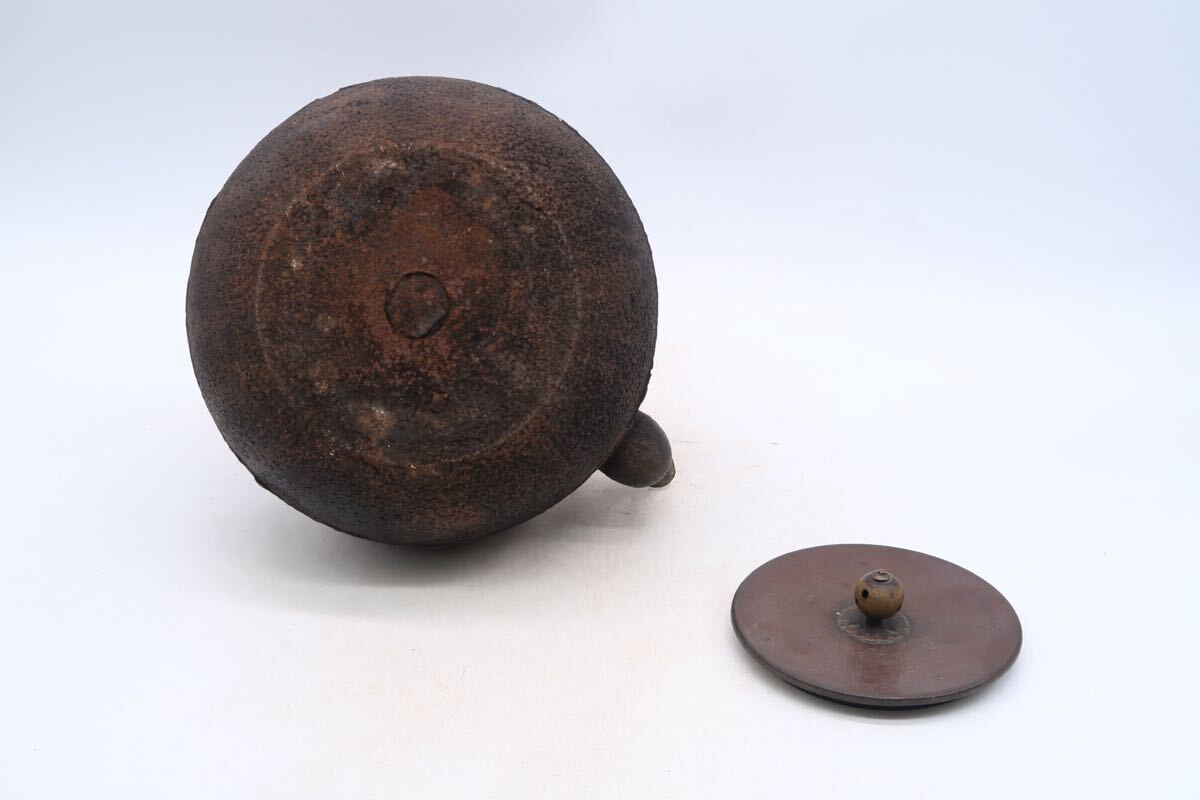 鉄瓶 釜師造 煎茶道具 茶道具 金属工芸 急須 時代物 湯沸 銅蓋 鉄瓶 釜師造 煎茶道具 茶道具 金属工芸 急須 時代物 湯沸 銅蓋