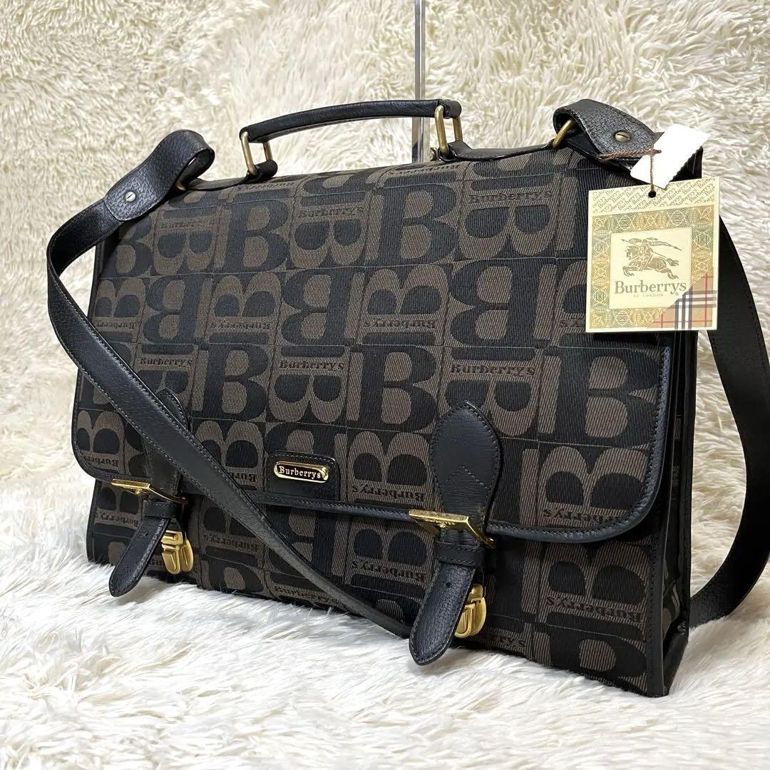 希少】Burberry's バーバリーズ 2way A4 ロゴ ビジネスバッグ 希少】Burberry's バーバリーズ 2way A4 ロゴ ビジネスバッグ