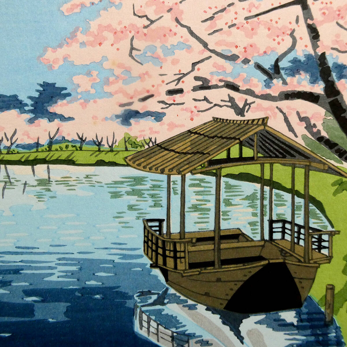 徳力富吉郎◇直筆サイン入り◇木版画作品◇「嵯峨大覚寺」◇春 徳力富吉郎◇直筆サイン入り◇木版画作品◇「嵯峨大覚寺」◇春