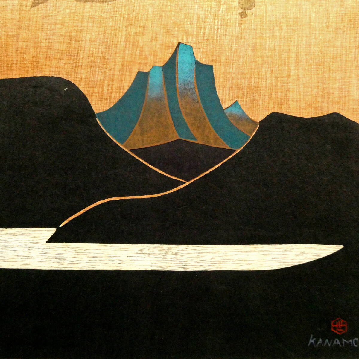 金守世士夫◇時計錦絵 木版画作品◇「湖山 時計神」◇現存する 金守世士夫◇時計錦絵 木版画作品◇「湖山 時計神」◇現存する