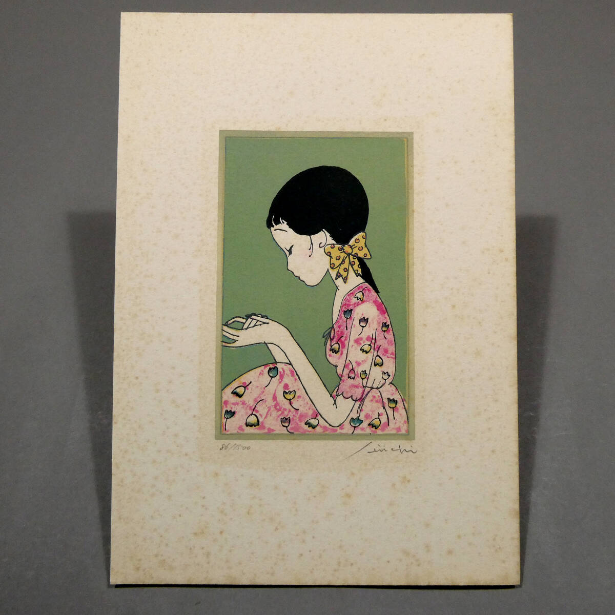 ◇林静一◇直筆サイン入り リトグラフ作品◇「少女.B」◇限定 ◇林静一◇直筆サイン入り リトグラフ作品◇「少女.B」◇限定