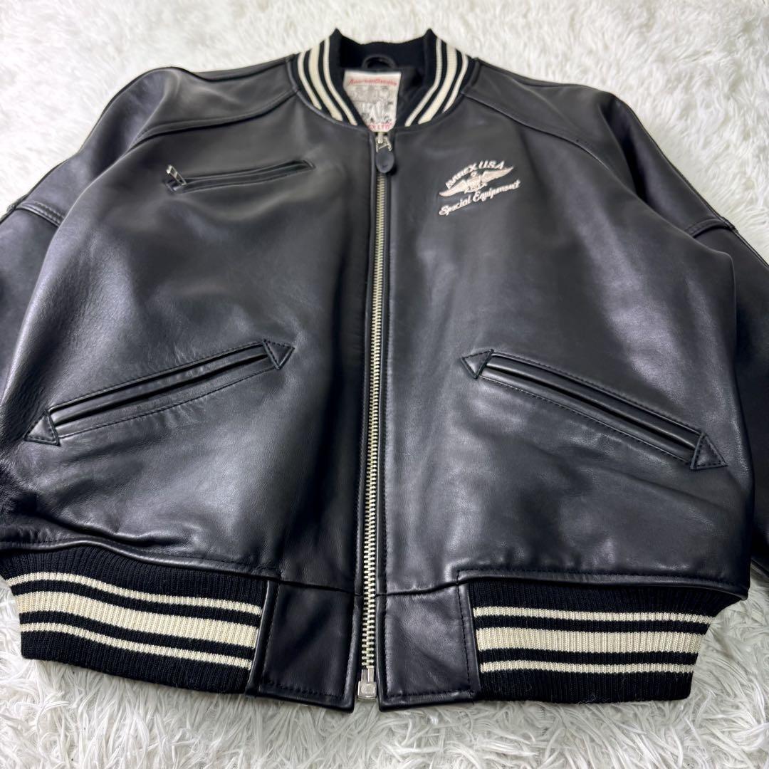 美品/希少 AVIREX バーシティ ジャケット スタジャン オール 美品/希少 AVIREX バーシティ ジャケット スタジャン オール