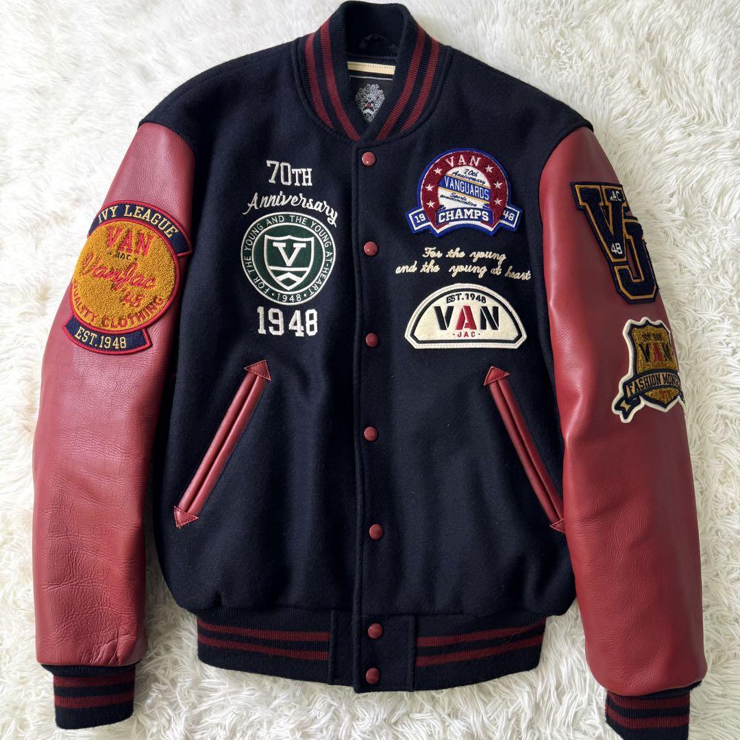 激レア/美品 VAN JACKET 70周年 記念 プレミアム スタジャン 袖 激レア/美品 VAN JACKET 70周年 記念 プレミアム スタジャン 袖