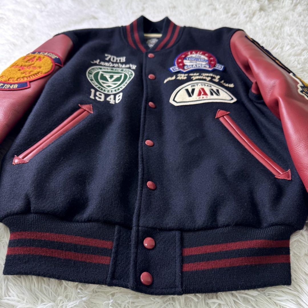 激レア/美品 VAN JACKET 70周年 記念 プレミアム スタジャン 袖 激レア/美品 VAN JACKET 70周年 記念 プレミアム スタジャン 袖