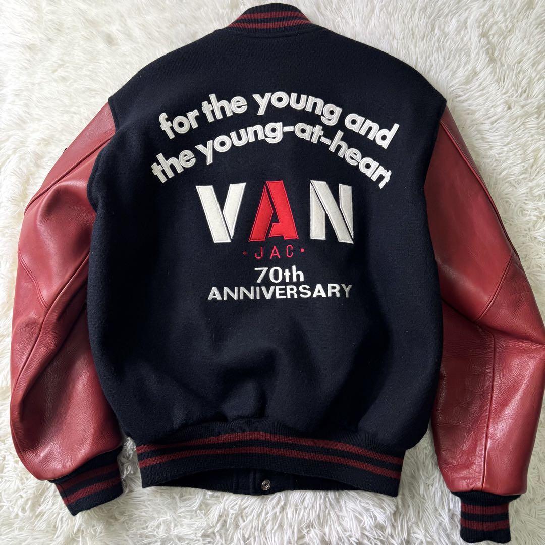 激レア/美品 VAN JACKET 70周年 記念 プレミアム スタジャン 袖 激レア/美品 VAN JACKET 70周年 記念 プレミアム スタジャン 袖