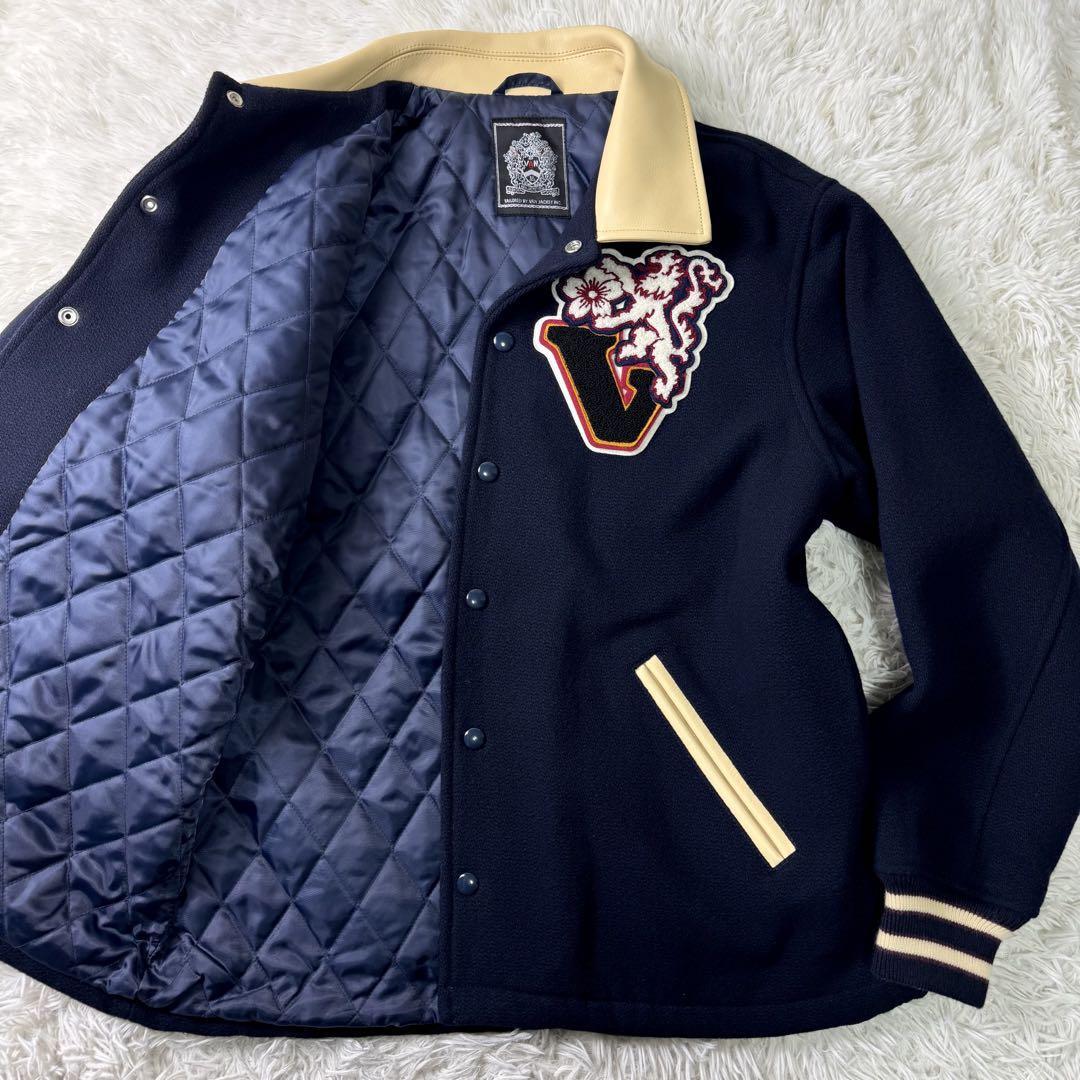 極美品/希少 VAN JACKET スタジャン ワッペン 刺繍 レザー 極美品/希少 VAN JACKET スタジャン ワッペン 刺繍 レザー