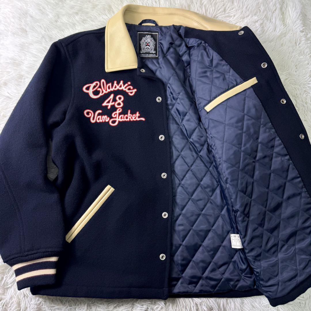 極美品/希少 VAN JACKET スタジャン ワッペン 刺繍 レザー 極美品/希少 VAN JACKET スタジャン ワッペン 刺繍 レザー
