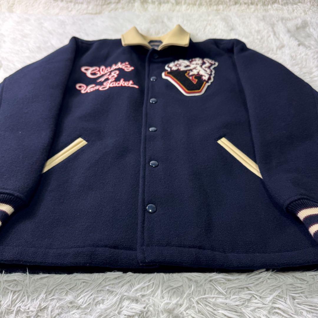 極美品/希少 VAN JACKET スタジャン ワッペン 刺繍 レザー 極美品/希少 VAN JACKET スタジャン ワッペン 刺繍 レザー