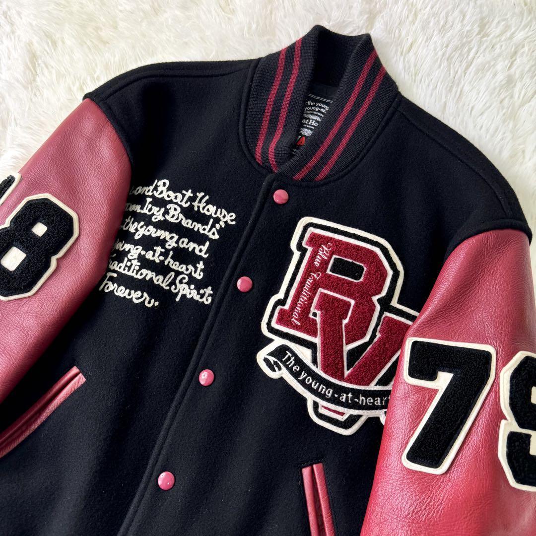 極美品/激レア】VAN JACKET Boat House スタジャン 袖レザー 極美品/激レア】VAN JACKET Boat House スタジャン 袖レザー