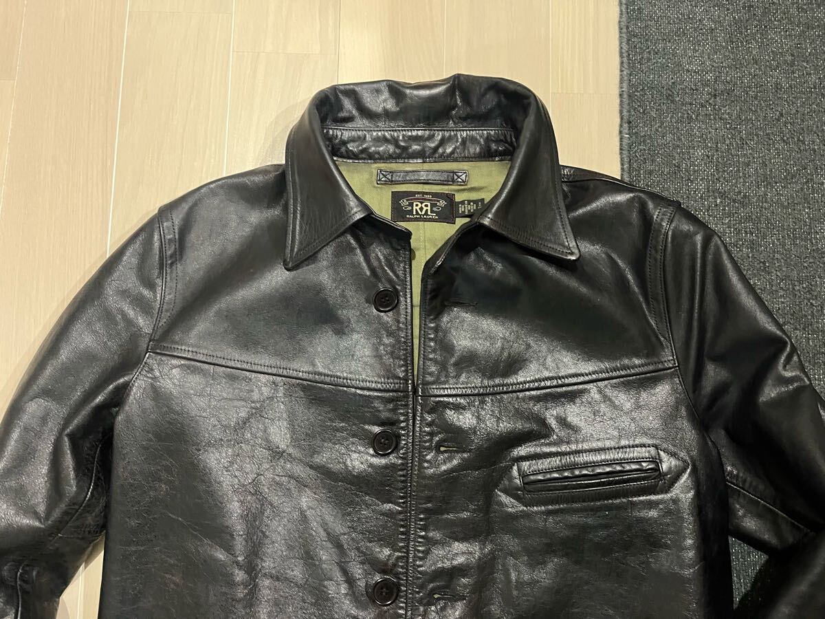 RRL LEATHER CAR COAT カーコート ダブルアールエル 牛革 S RRL LEATHER CAR COAT カーコート ダブルアールエル 牛革 S