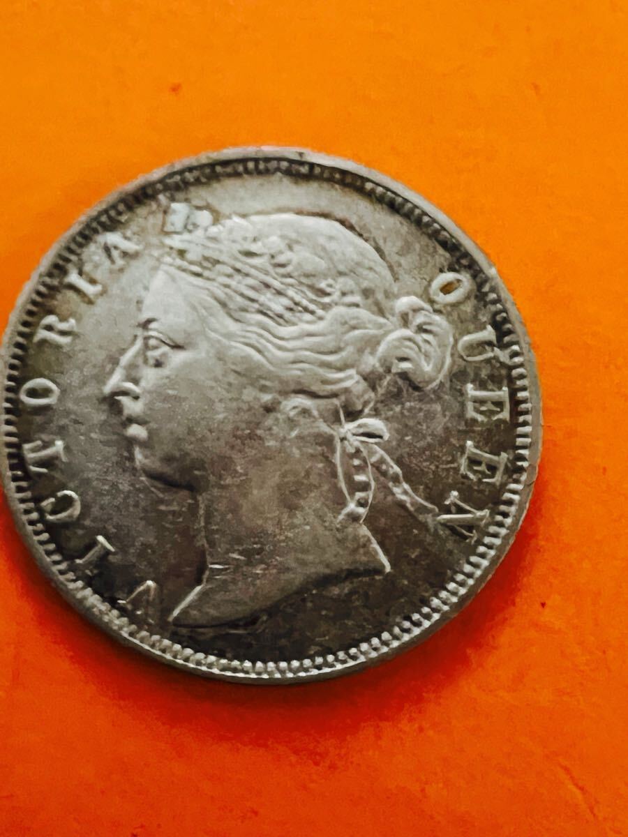 中国銀幣 香港銀幣 1890年 香港貳毫 上品 本物です。希少 美品 中国銀幣香港銀幣1890年香港貳毫 上品本物です。希少